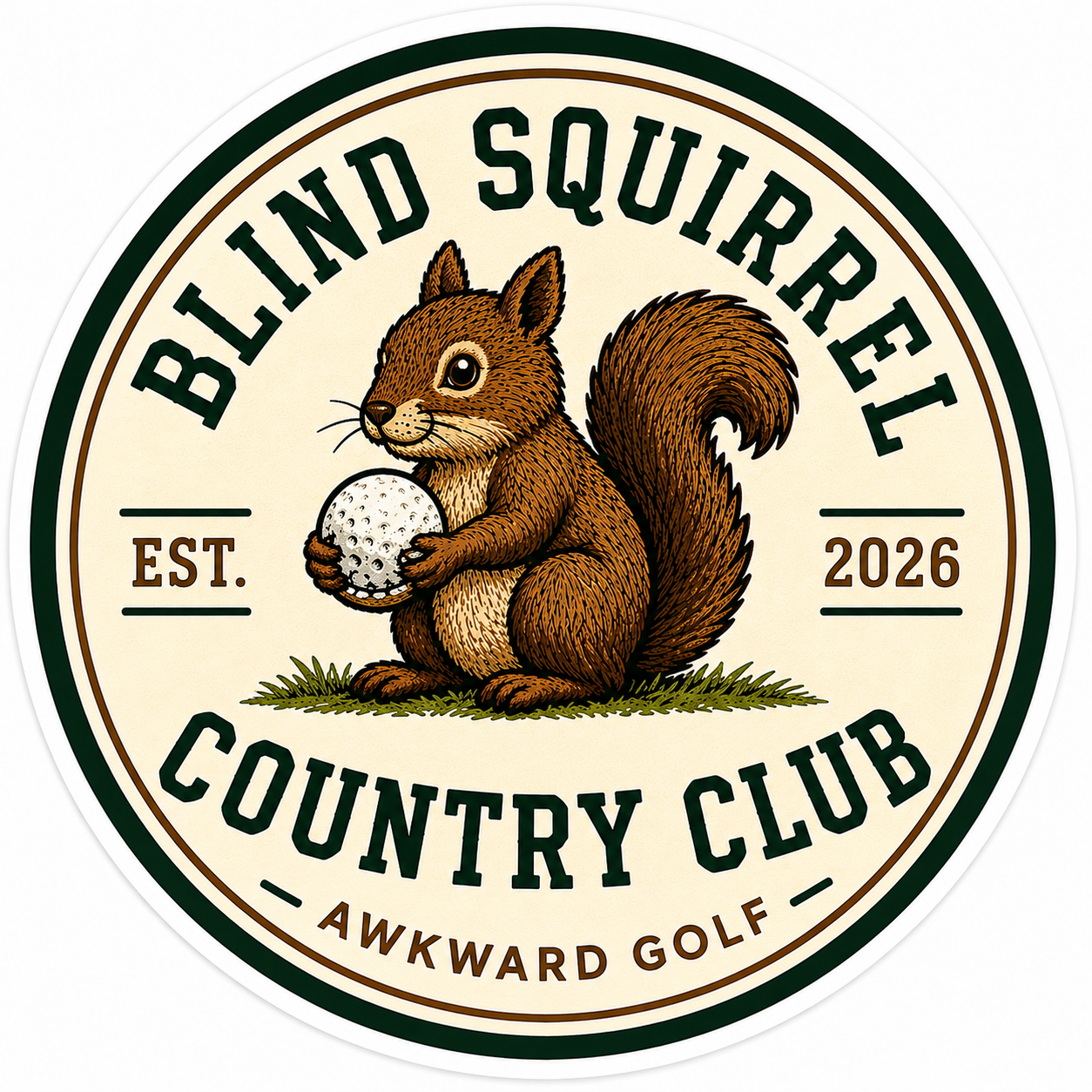 Blind Squirrel Country Club Sticker
